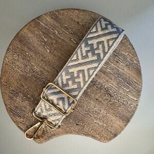 Gray Tan Purse Strap Adjustable Crossbody Guitar Strap NEW FAST SHIP